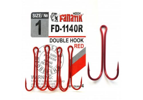 Двойной крючок Fanatik FD-1140 RED Fanatik-club Беларусь 17079