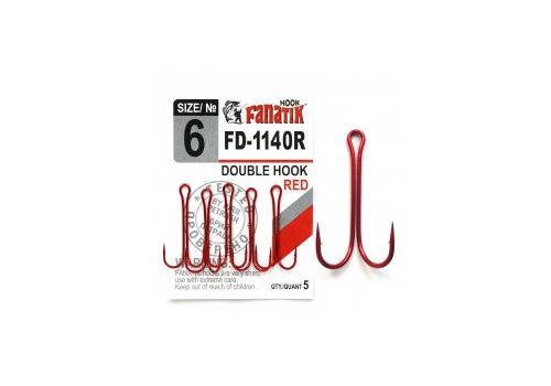 Двойной крючок Fanatik FD-1140 RED Fanatik-club Беларусь 17077