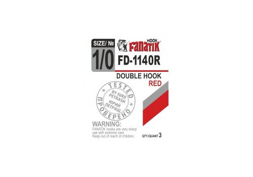 Двойной крючок Fanatik FD-1140 RED Fanatik-club Беларусь 17080