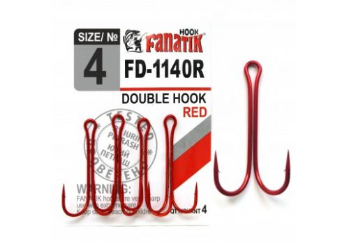 Двойной крючок Fanatik FD-1140 RED Fanatik-club Беларусь 19577